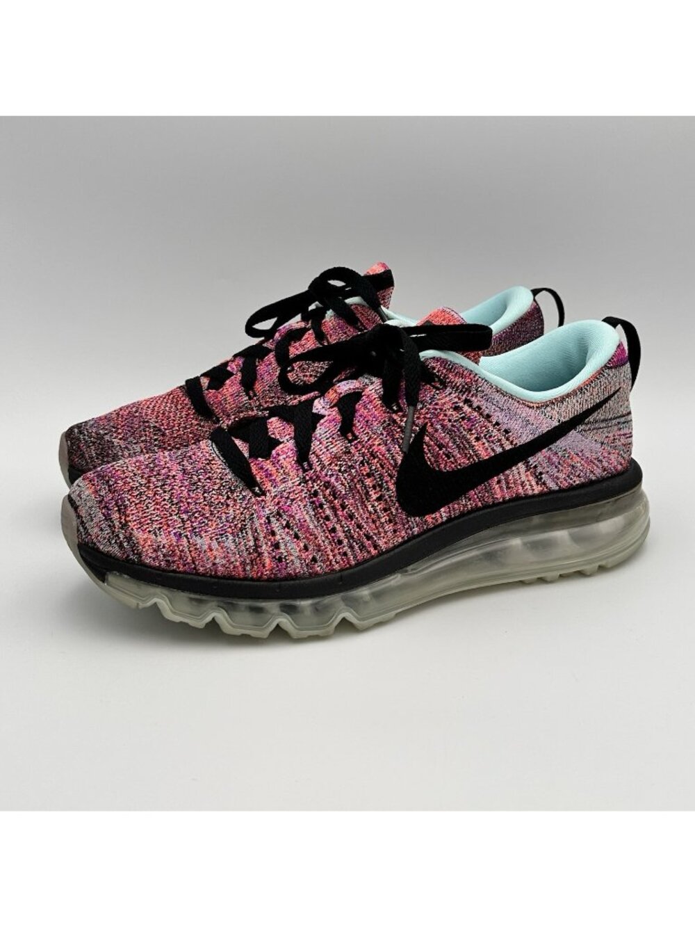 Nike Flyknit Max Sneakers Women’s Size 8 Pink Mesh Running Shoes 620659-009